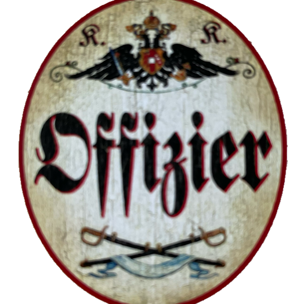 KuK Nostalgie Holzschild Offizier Bundeswehr Bundesheer Militär Soldaten Schild