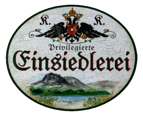 KuK Nostalgie Holzschild Privilegierte Einsiedlereri Einsiedler Eremiten Schild