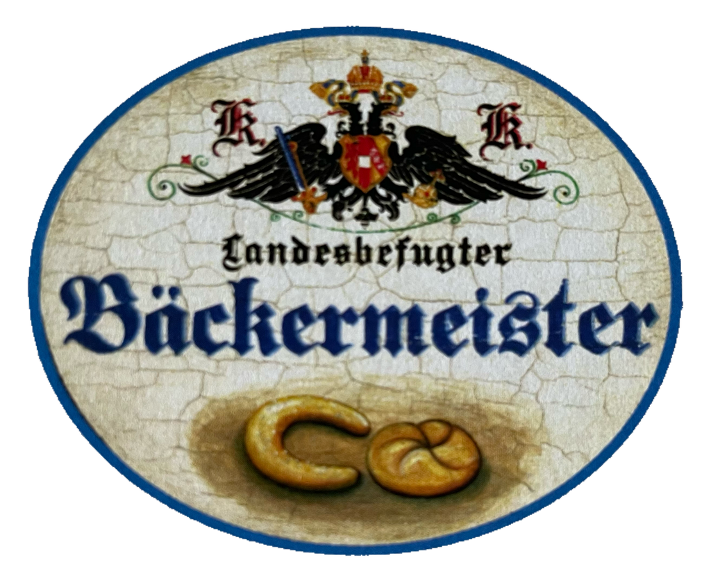 KuK Nostalgie Holzschild Landesbefugter Bäckermeister Backen Bäcker Schild
