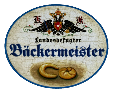 KuK Nostalgie Holzschild Landesbefugter Bäckermeister Backen Bäcker Schild