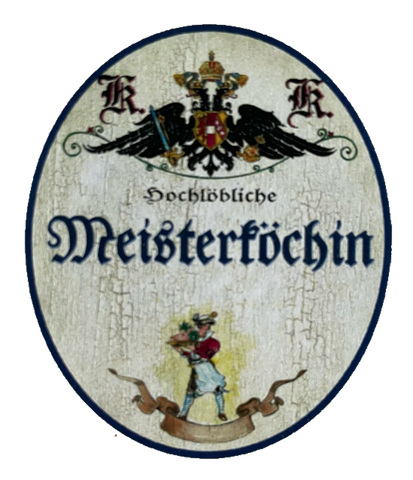 KuK Nostalgie Holzschild Landesbefugte Meisterköchin Köchin Kochen Küche Schild