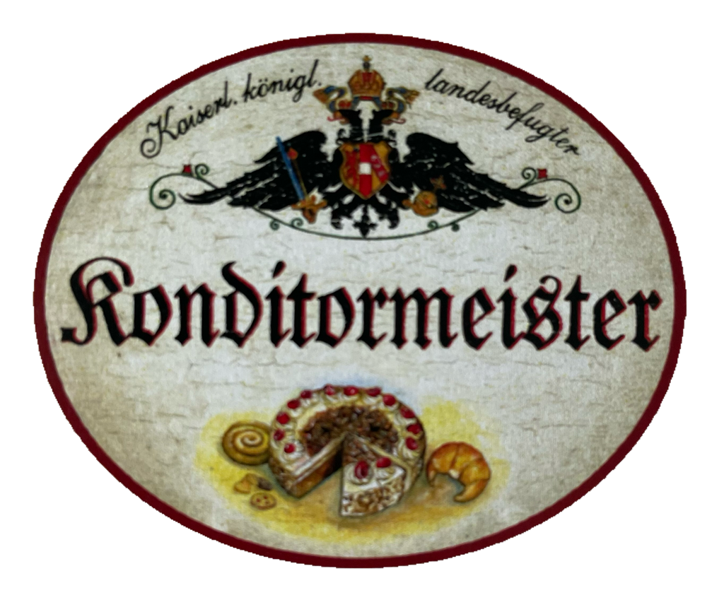 KuK Nostalgie Holzschild Landesbefugter Konditormeister Konditor Schild
