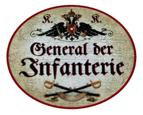 KuK Nostalgie Holzschild General Der Infanterie Militär Bundeswehr Schild