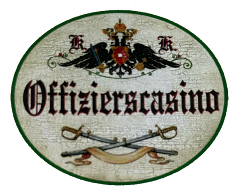 KuK Nostalgie Holzschild Offizierscasino Bundeswehr Bundesheer Militär Schild