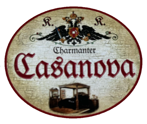 KuK Nostalgie Holzschild Charmanter Casanova Frauenheld Aufreißer Gigolo Schild