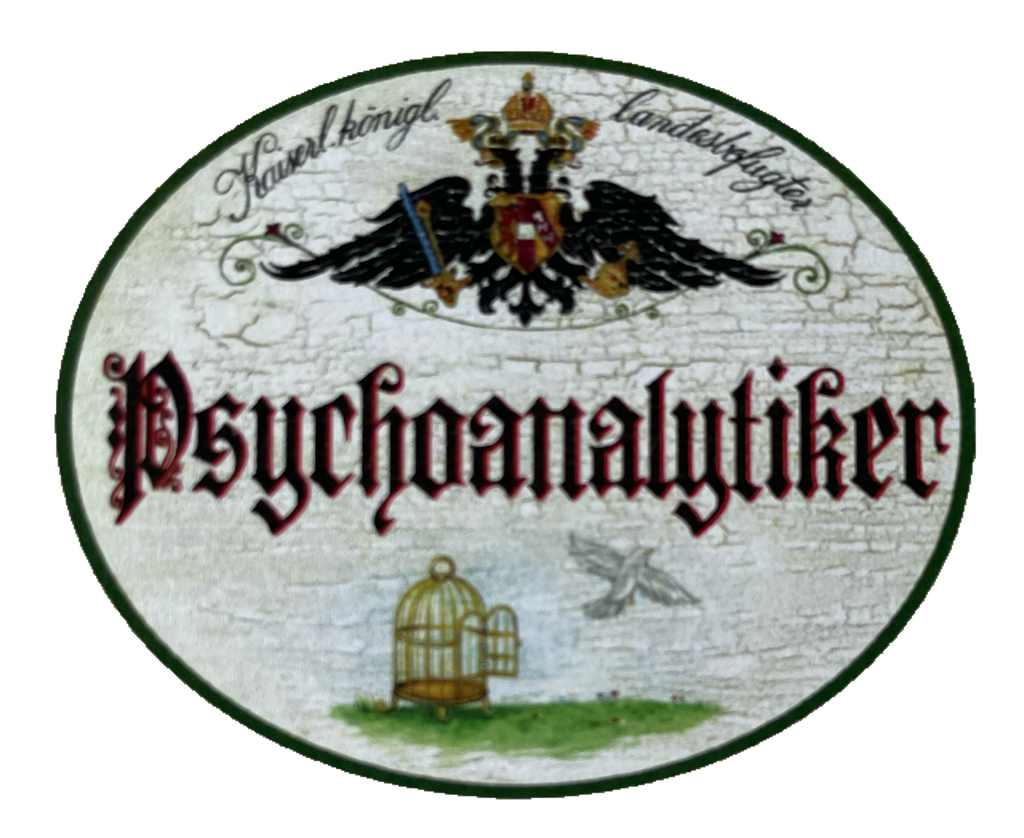 KuK Nostalgie Holzschild Landesbefugter Psychoanalytiker Psychologe Schild