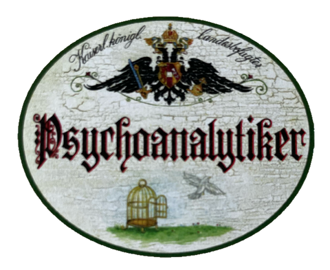 KuK Nostalgie Holzschild Landesbefugter Psychoanalytiker Psychologe Schild
