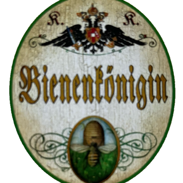 KuK Nostalgie Holzschild Bienenkönigin Imker Bienen Züchter Honig Schild