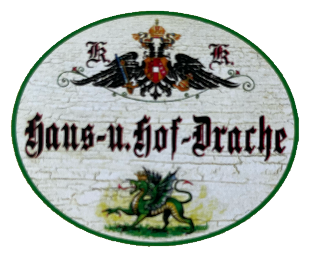 KuK Nostalgie Holzschild Haus- & Hof-Drache Zuhause Heim Frau Drachen Schild