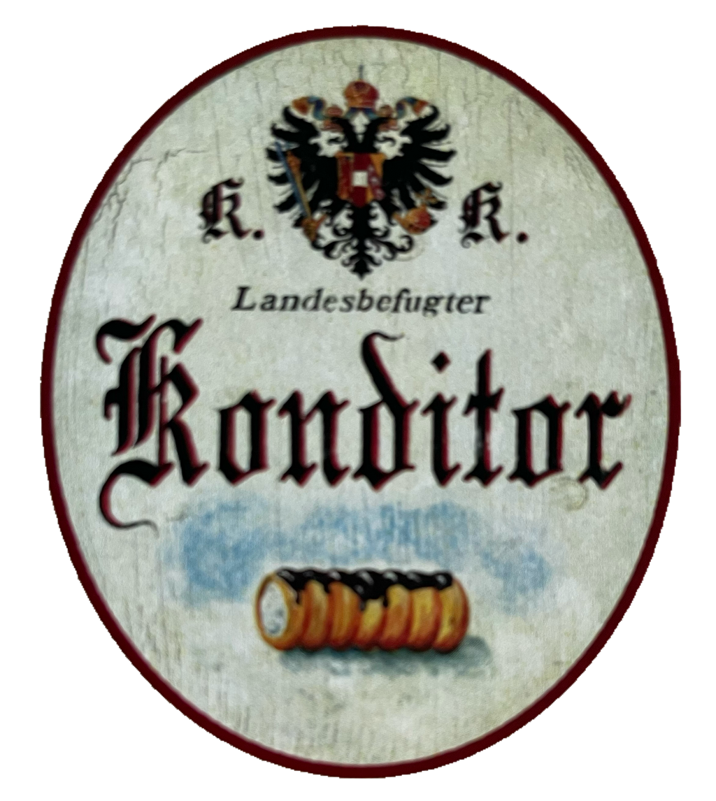 KuK Nostalgie Holzschild Landesbefugter Konditor Konditorei Kuchen Torte Schild