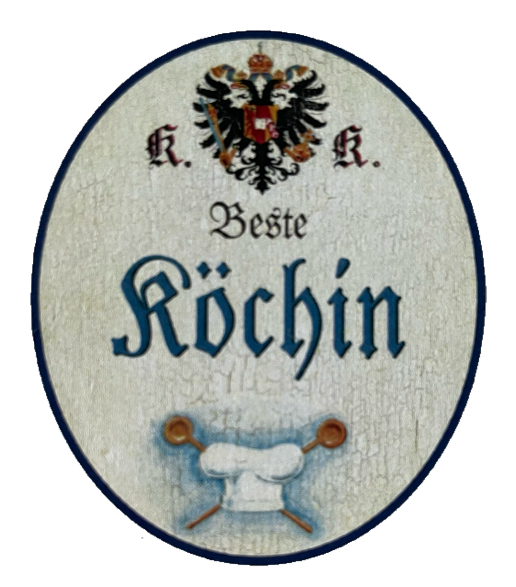 KuK Nostalgie Holzschild Beste Köchin Kochen Küche Restaurant Essen Schild