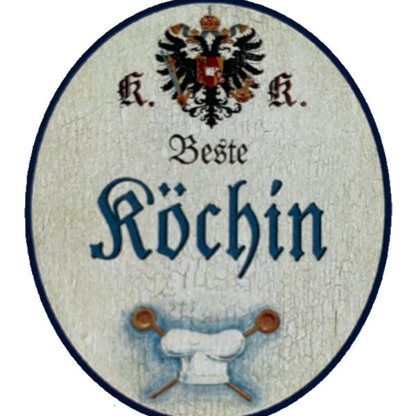 KuK Nostalgie Holzschild Beste Köchin Kochen Küche Restaurant Essen Schild