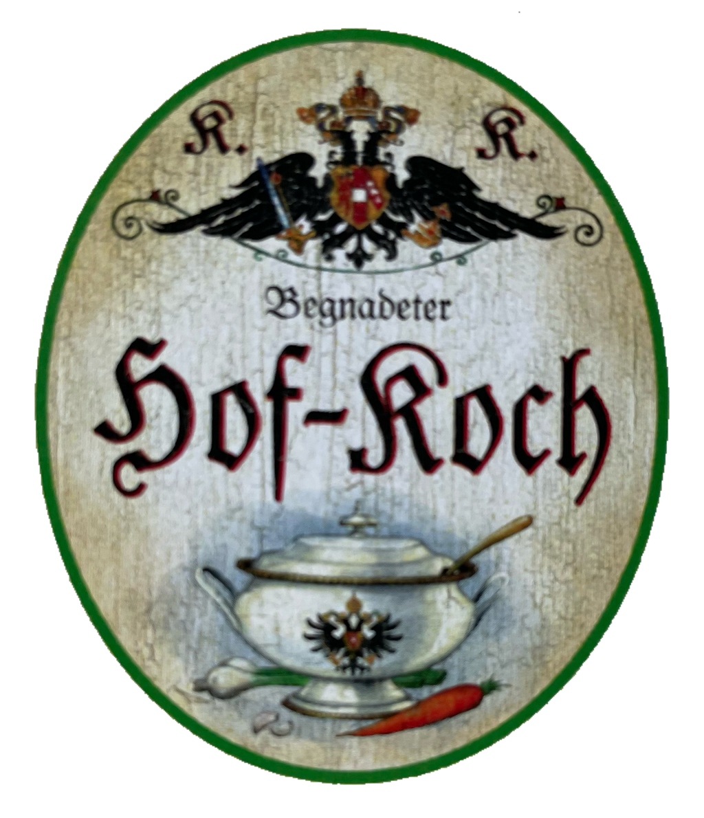 KuK Nostalgie Holzschild Begnadeter Hof-Koch Kochen Küche Restaurant Schild