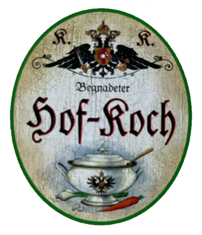 KuK Nostalgie Holzschild Begnadeter Hof-Koch Kochen Küche Restaurant Schild