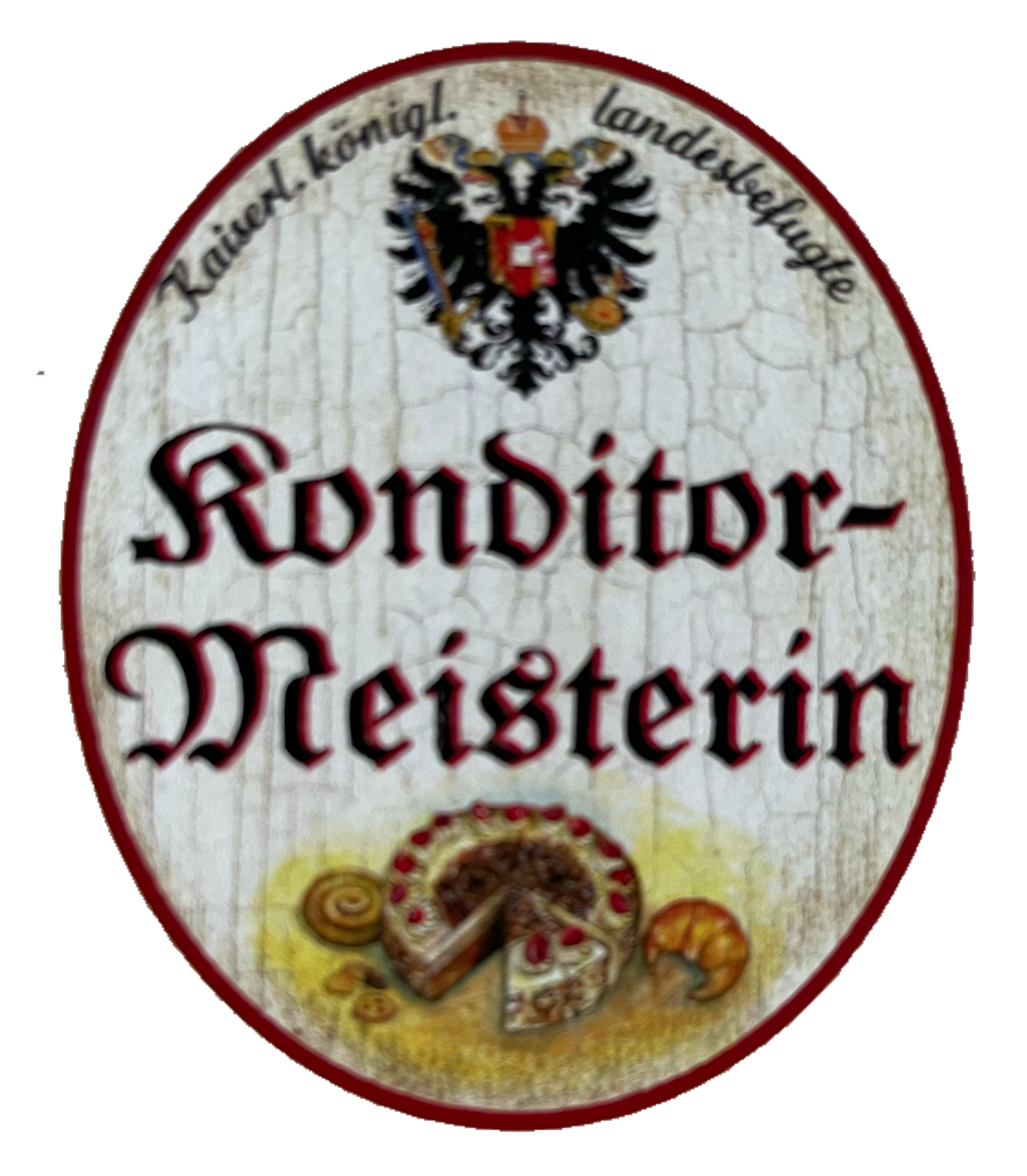 KuK Nostalgie Holzschild Landesbefugte Konditor-Meisterin Konditorei Schild