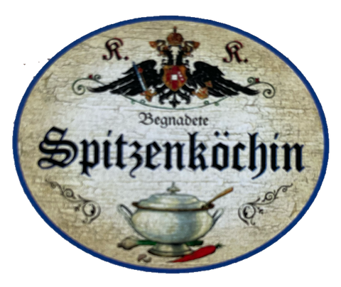 KuK Nostalgie Holzschild Begnadete Spitzenköchin Köchin Kochen Küche Schild