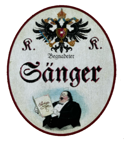 KuK Nostalgie Holzschild Begnadeter Sänger Gesang Vokalist Singen Schild