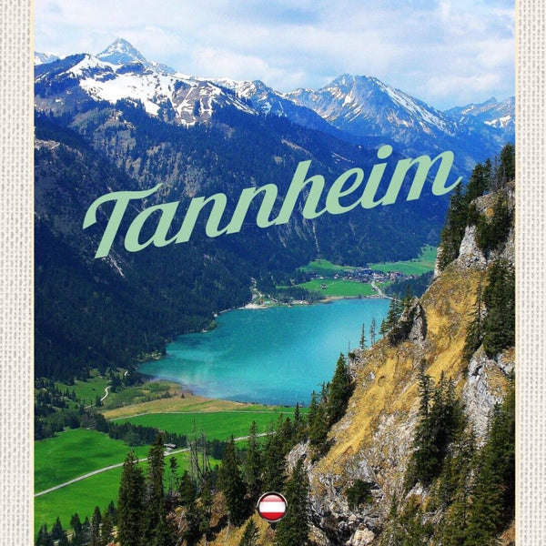 Schild Tannheim Österreich Tirol Haldensee Berg 12x18 20x30 30x40 Blech/Holz