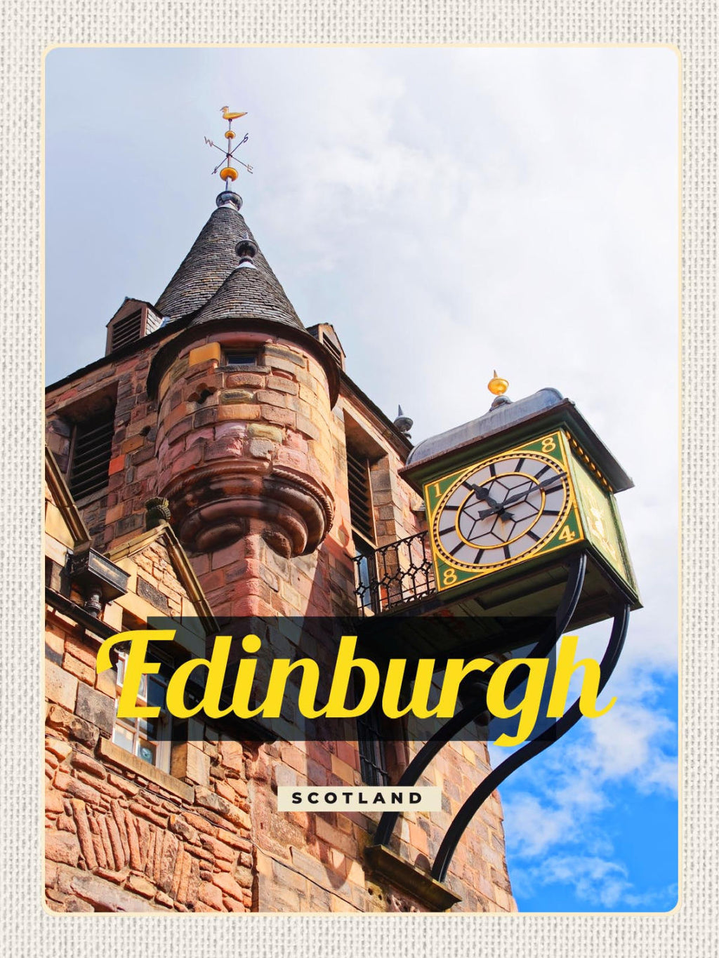 Schild Edinburgh Scotland Schottland Tolbooth 12x18 20x30 30x40 Blech od. Holz