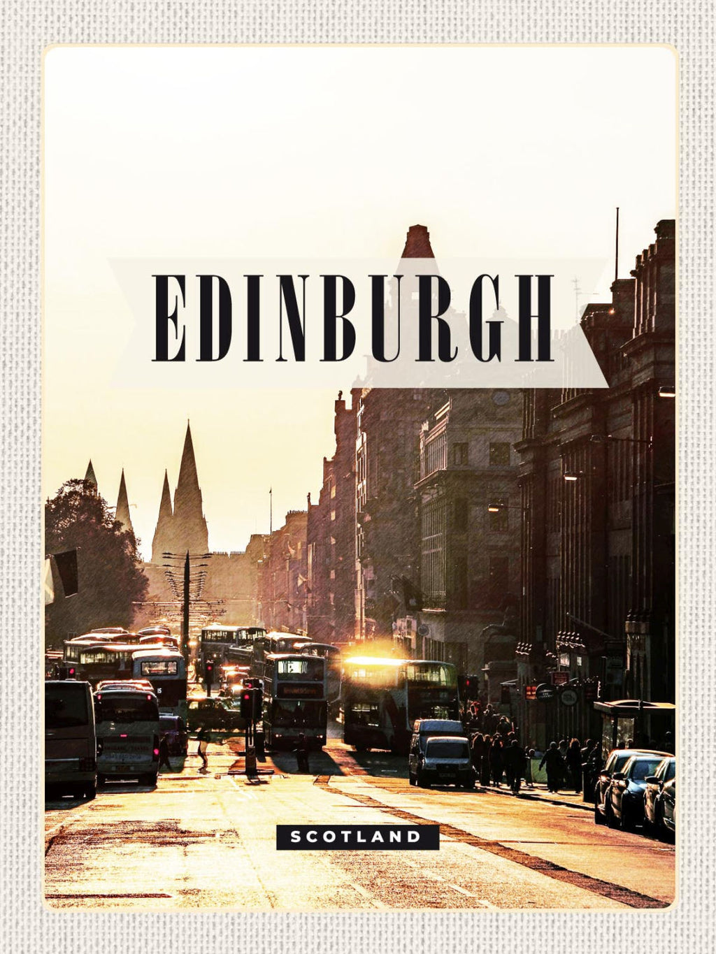 Schild Edinburgh Scotland Schottland Stadt 12x18 20x30 30x40 Blech od. Holz