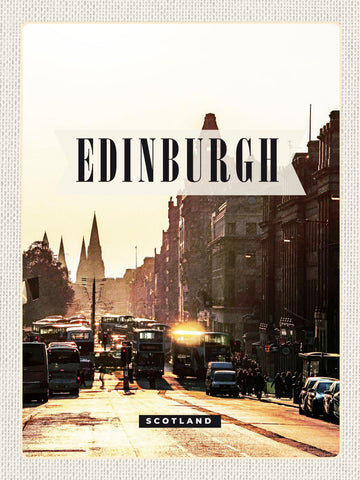 Schild Edinburgh Scotland Schottland Stadt 12x18 20x30 30x40 Blech od. Holz