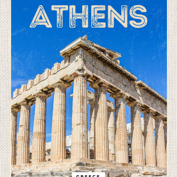 Schild Athens Greece Athen Griechenland Akropolis 12x18 20x30 30x40 Blech/Holz