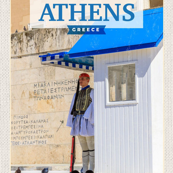 Schild Athens Greece Athen Griechenland Parlament 12x18 20x30 30x40 Blech/Holz