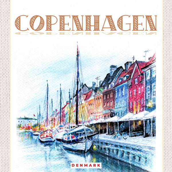 Schild Copenhagen Kopenhagen Dänemark Schiffe 12x18 20x30 30x40 Blech od. Holz
