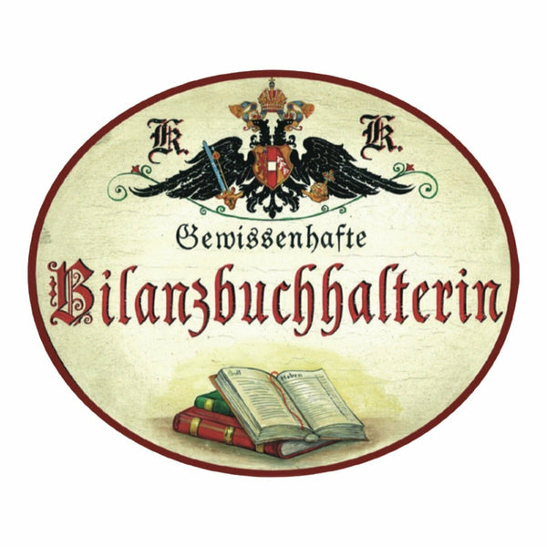 KuK Nostalgie Holzschild Buchhalter/in Bilanzbuchhalter/in