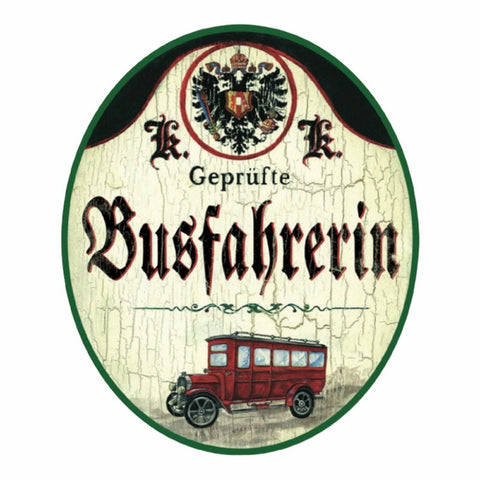 KuK Nostalgie Holzschild Busfahrer/in Busunternehmen