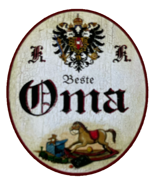 KuK Nostalgie Holzschild Beste Oma Großmutter Kinder Kind Familie Schild