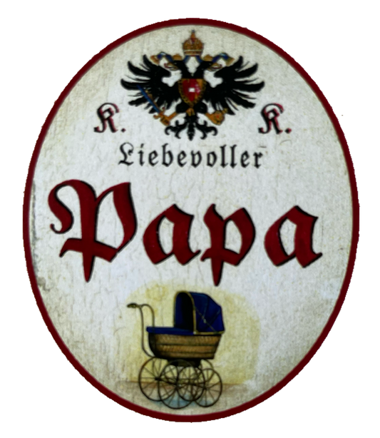 KuK Nostalgie Holzschild Liebevoller Papa Vater Kinder Kind Familie Schild