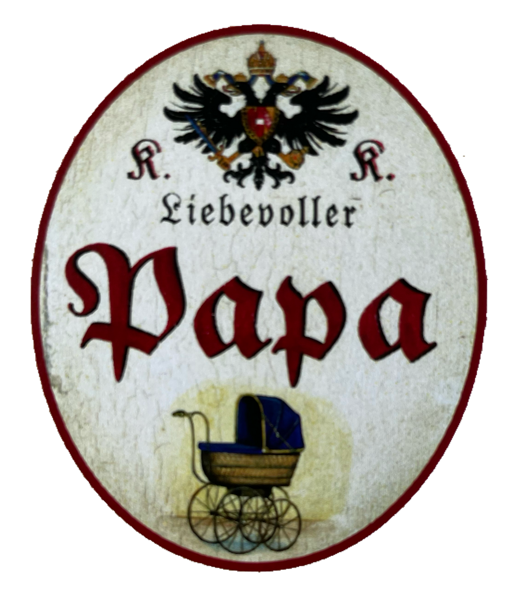 KuK Nostalgie Holzschild Liebevoller Papa Vater Kinder Kind Familie Schild
