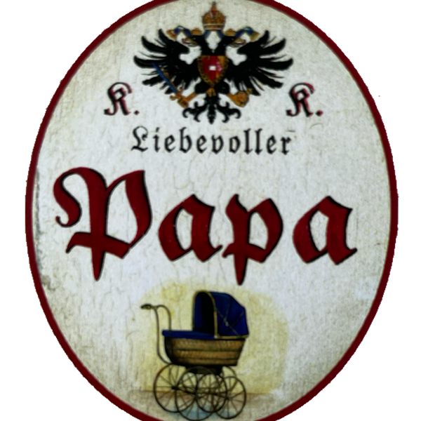 KuK Nostalgie Holzschild Liebevoller Papa Vater Kinder Kind Familie Schild