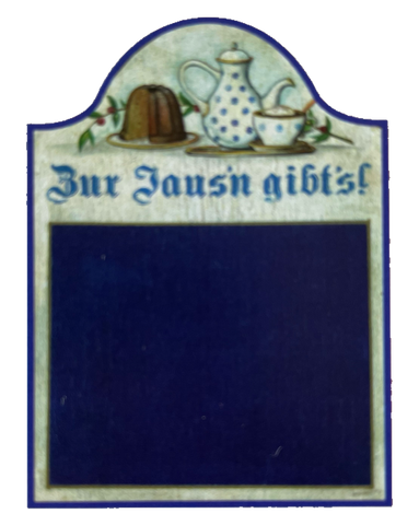 Nostalgie Holzschild Zur Jaus'n Gibt's Tafel Stil Jause Essen Schild