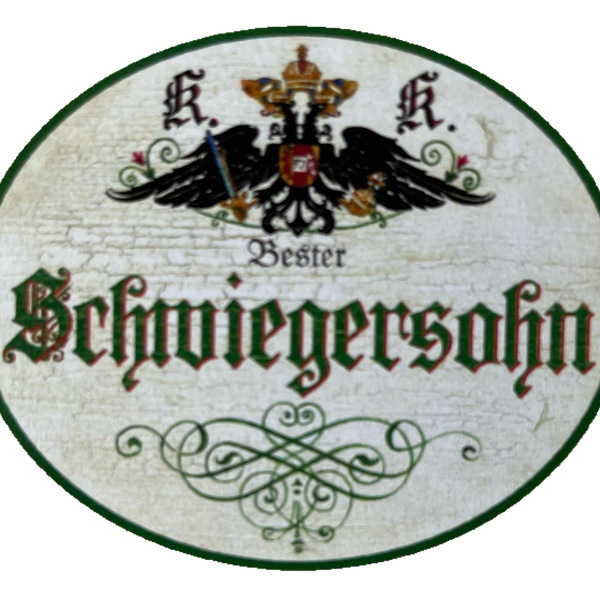 KuK Nostalgie Holzschild Bester Schwiegersohn Schwiegereltern Familie Schild