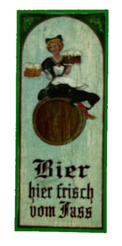 Nostalgie Holzschild Bier Hier Frisch Vom Fass Alkohol Wirt Wirtshaus Schild
