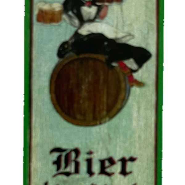 Nostalgie Holzschild Bier Hier Frisch Vom Fass Alkohol Wirt Wirtshaus Schild