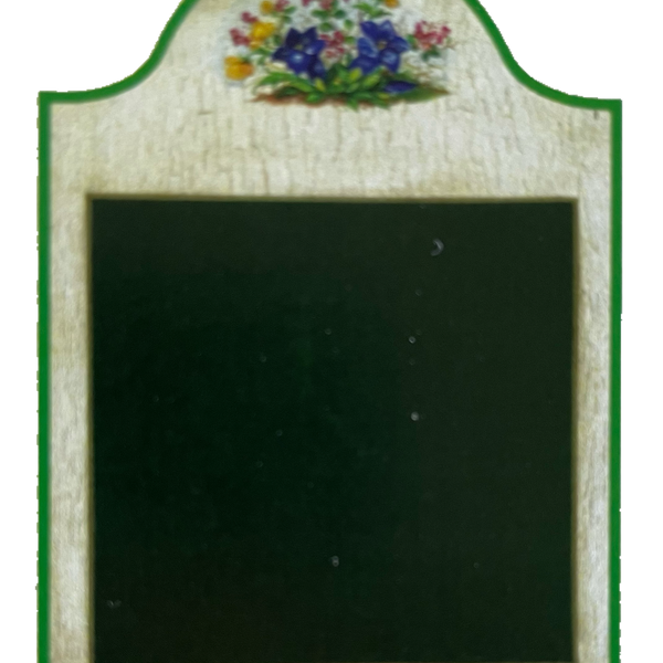 Nostalgie Holzschild Tafel Stil Ohne Text Leer Keine Schrift Blumen Schild