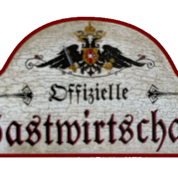 KuK Nostalgie Holzschild Offizielle Gastwirtschaft Wirt Wirtshaus Bier Schild