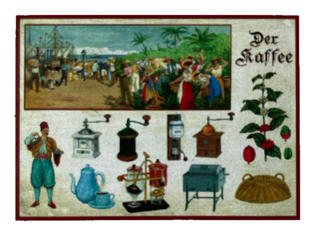 Nostalgie Holzschild Der Kaffee Kaffeemühle Pflanze Anbau Produktion Schild