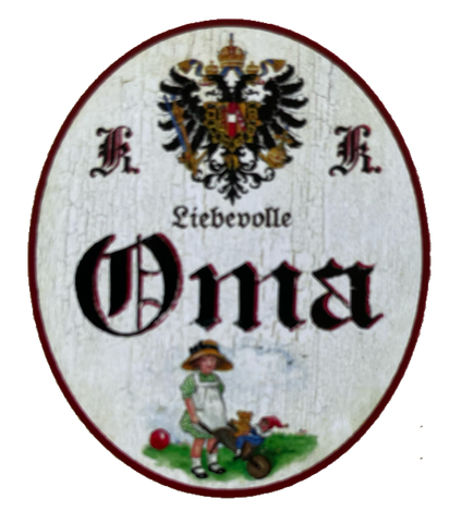 KuK Nostalgie Holzschild Liebevolle Oma Großmutter Kinder Kind Familie Schild