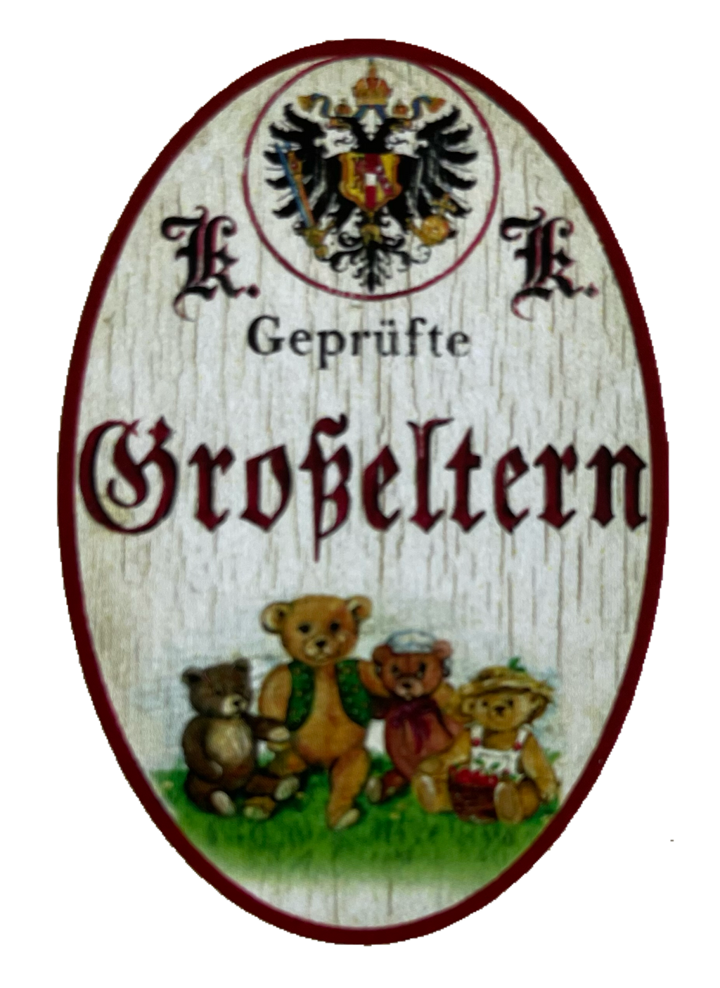 KuK Nostalgie Holzschild Geprüfte Großeltern Oma Opa Großvater Großmutter Schild