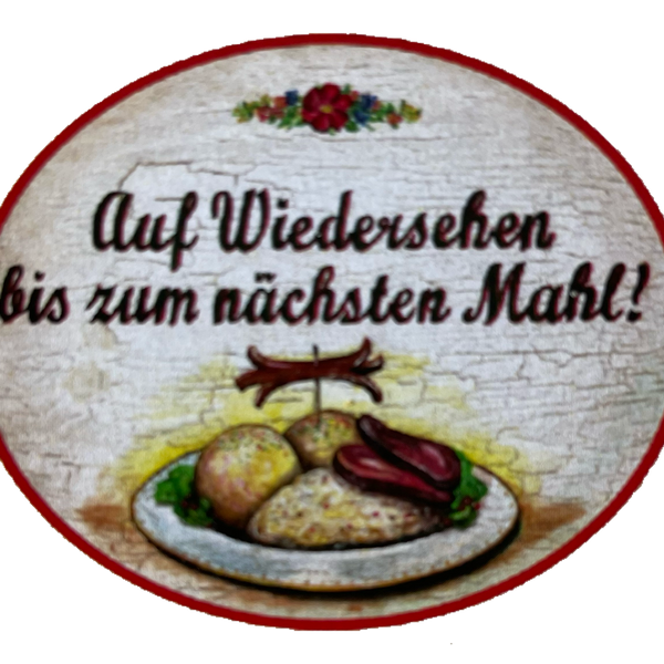 Nostalgie Holzschild Auf Wiedersehen Bis Zum Nächsten Mahl Essen Essen Schild