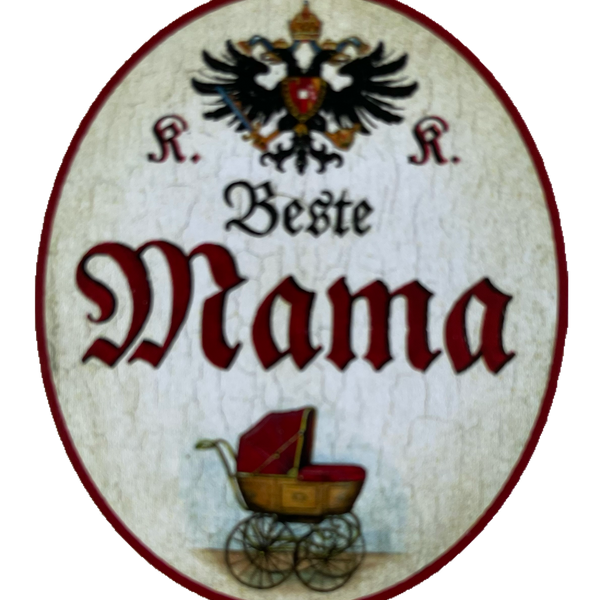 KuK Nostalgie Holzschild Beste Mama Mutter Kind Kinder Familie Eltern Schild