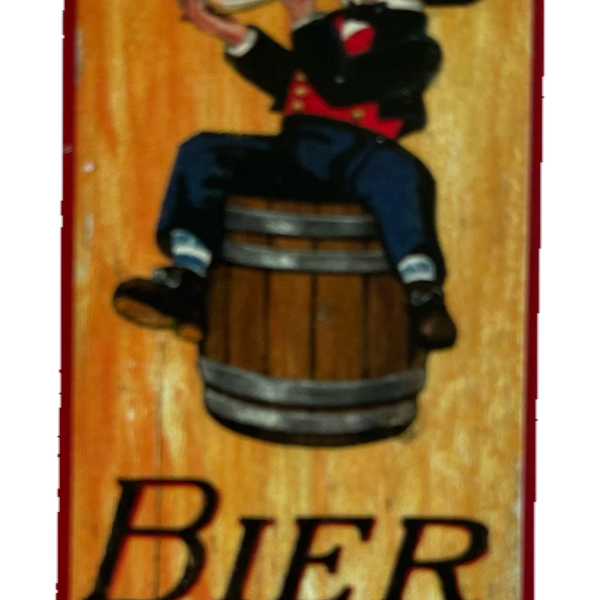 Nostalgie Holzschild Bier Aus Dem Fass Alkohol Wirt Wirtshaus Glas Schild