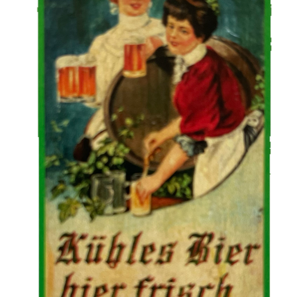 Nostalgie Holzschild Kühles Bier Hier Frisch Vom Fass Alkohol Glas Wirt Schild