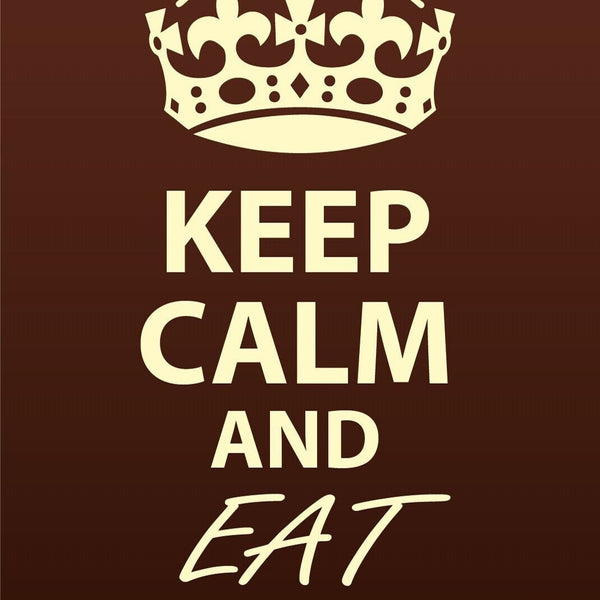 Schild Keep Calm Eat Chocolate Schokolade 12x18 / 20x30 / 30x40 Blech od.Holz