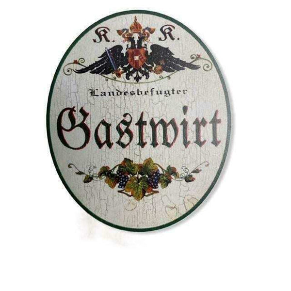 Kuk nostalgie holzschild landesbefugter gastwirt
