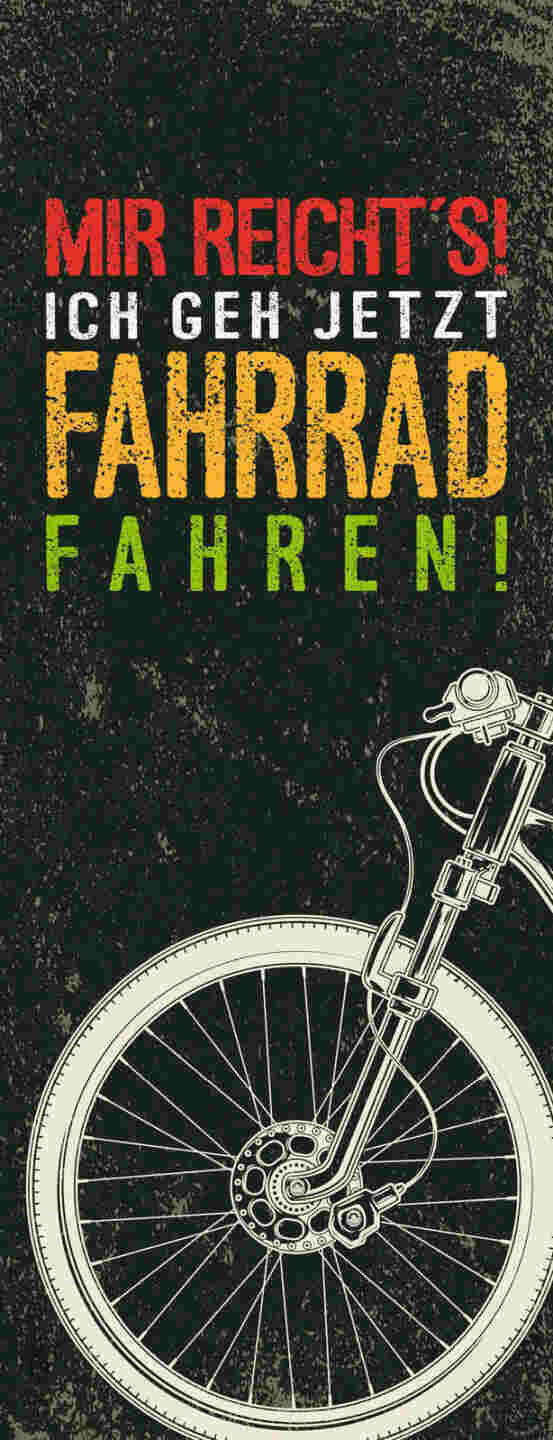 Schild mir reicht's ich geh jetzt fahrrad fahren rad bike 27x10 blech od.holz